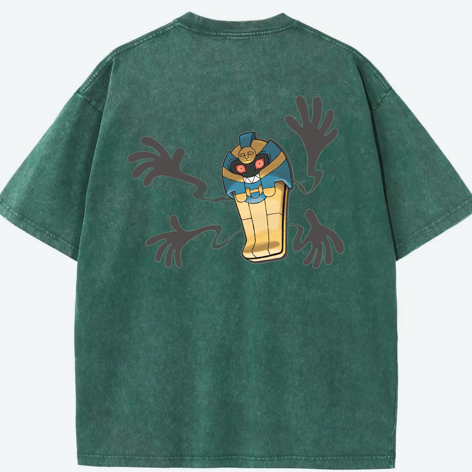 （画像用） ポケットモンスター Pokémon 綿100% ヴィンテージ風 半袖Tシャツ（背面プリント）